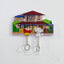 Crayon Shin chan couple keychain refrigerator sticker Simpson family flying house travel notes mobile castle couple pendant - Korvel