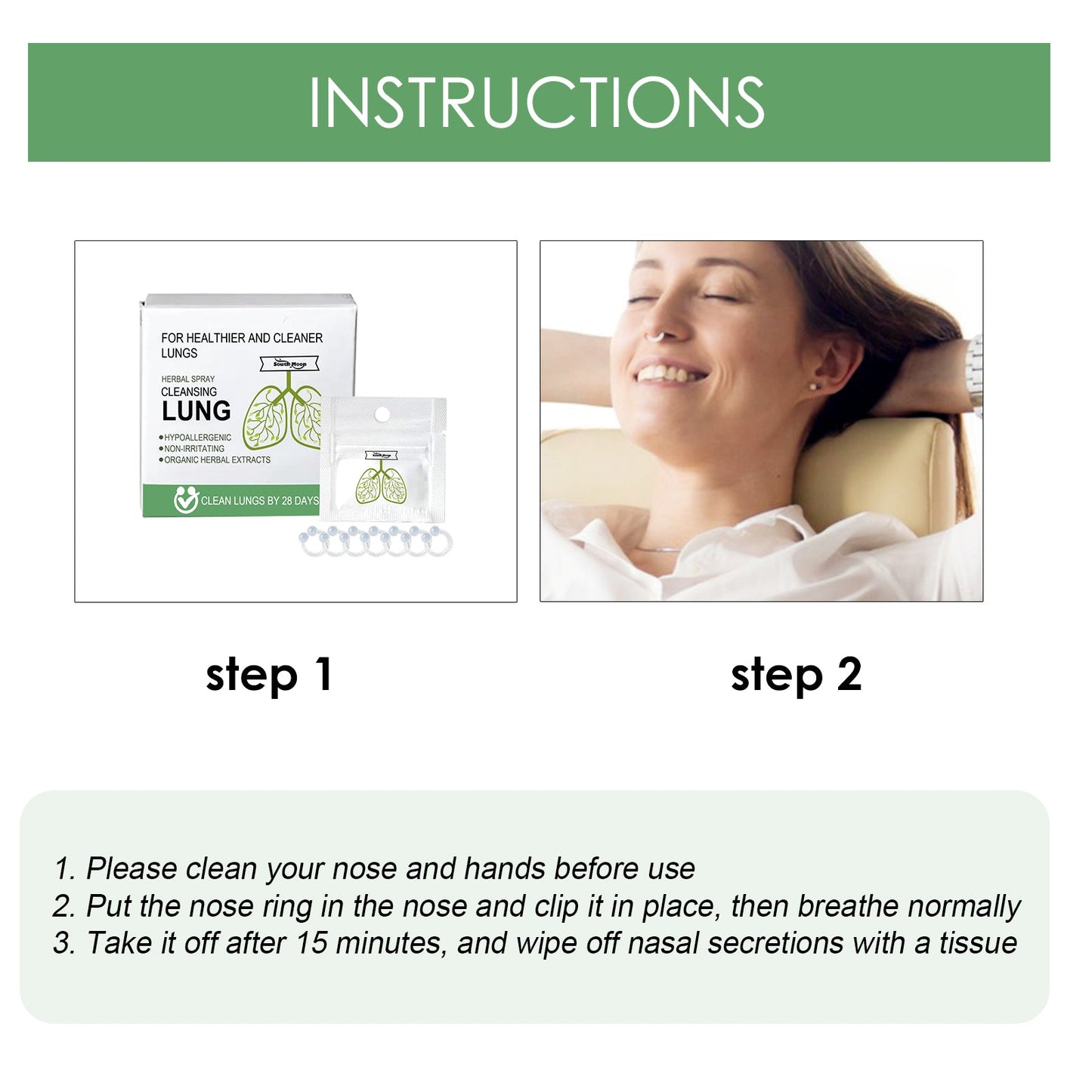 Herbal Spray Cleansing Lung, Nasal Clean Relief And Repair Nasal Discomfort Nasal Cleaning Body Care Nose Ring - Korvel