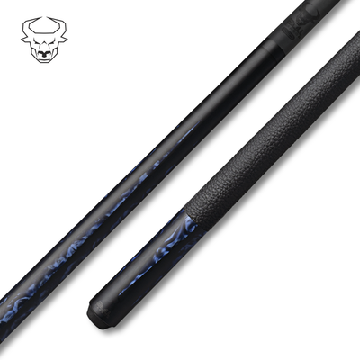 Premium Black Pearl Point Cue Butt with Leather Wrap