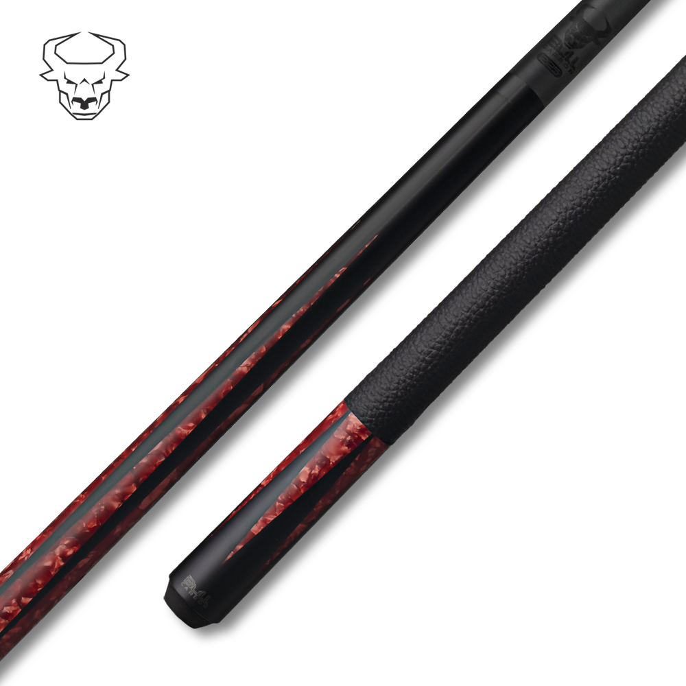 Premium Black Pearl Point Cue Butt with Leather Wrap