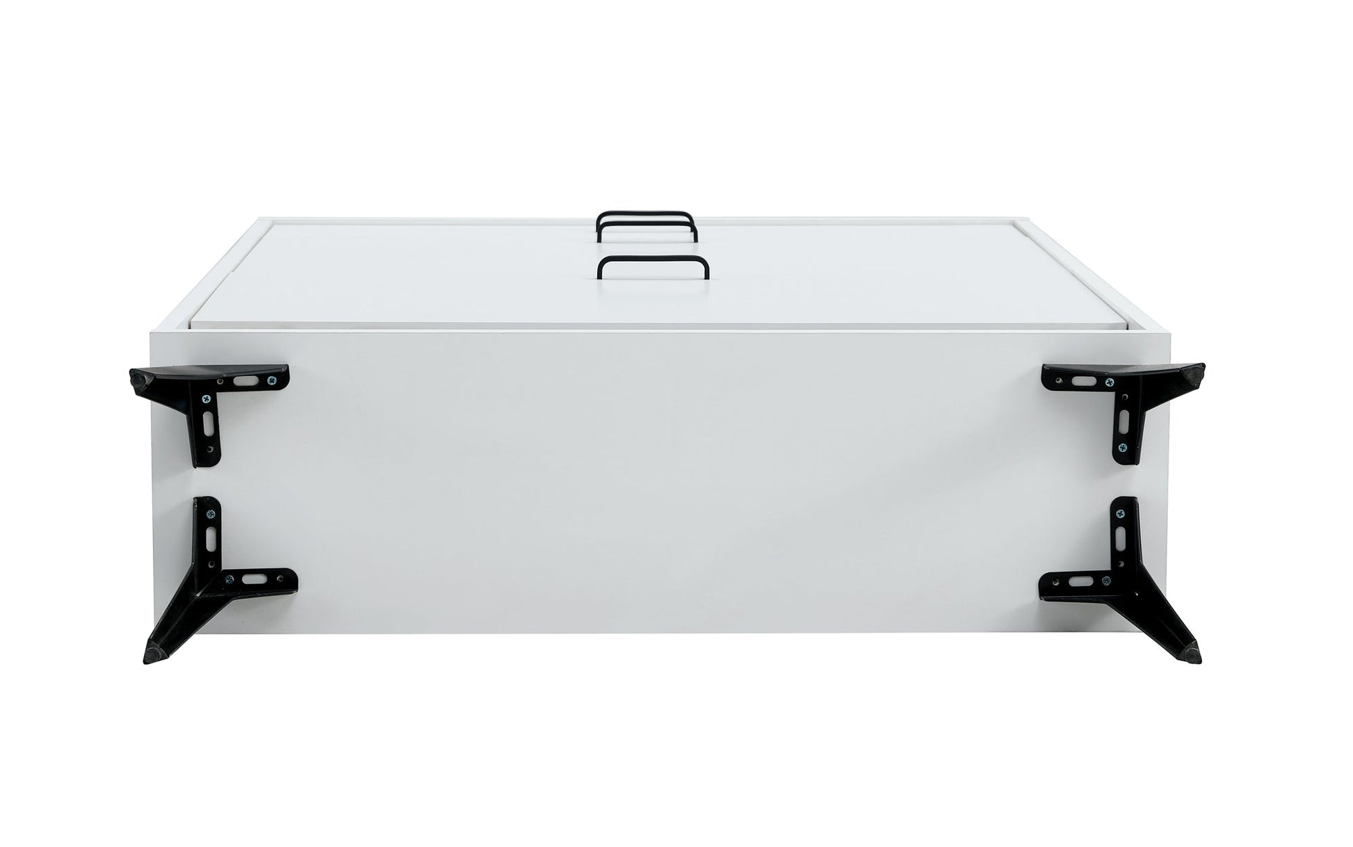 Shoe Cabinet , Shoe storage shelves, metal leg, White - Korvel