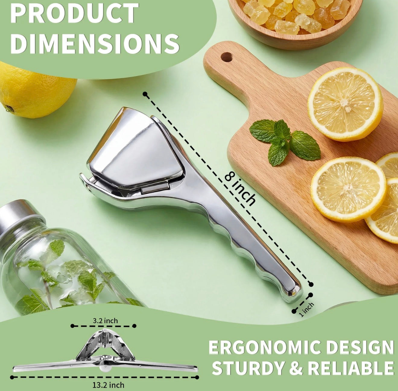 Exprimidor QuickPress - Exprimidor Manual de Acero Inoxidable Premium