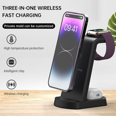 Premium Three-in-One Wireless Charger for Devices