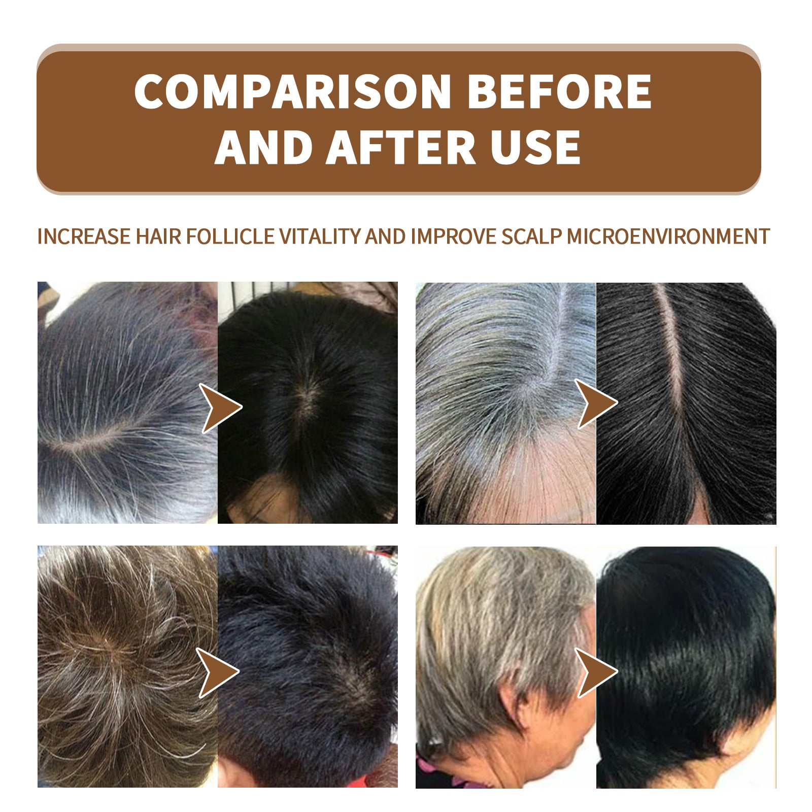 Black Hair Spray, Nourishes Black Hair And Covers White Hair Soft Natural Glossy Hair Spray - Korvel