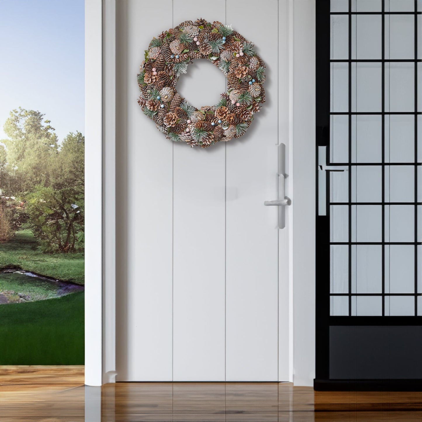 18.5'' PINE CONE WREATH - Korvel