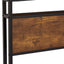 Dual size metal platform bed frame with wooden headboard and footrest, USB LINER, LED lights - Korvel