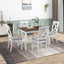 Ensemble de salle à manger rustique minimaliste en bois TOPMAX 5 pièces