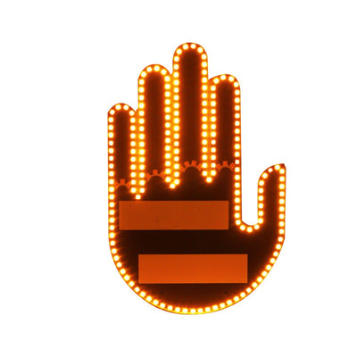 Funny Gift Gesture LED Car Middle Finger Back Window Car Sign LED Hand Novelty Car Interior Decoration Suspension In The Car - Korvel