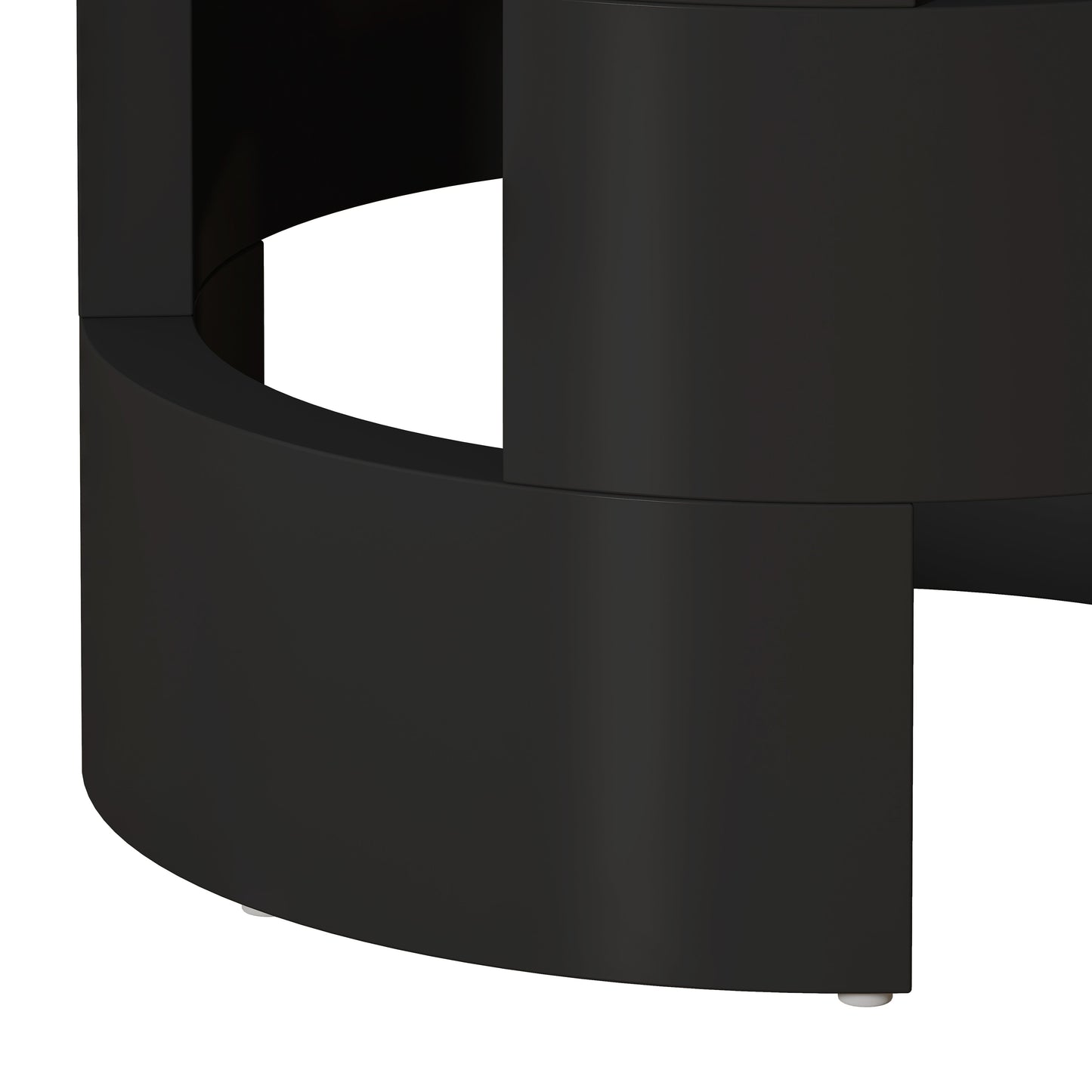 42.12"Modern Round Dining Table with Printed Black Marble Table Top for Dining Room - Korvel