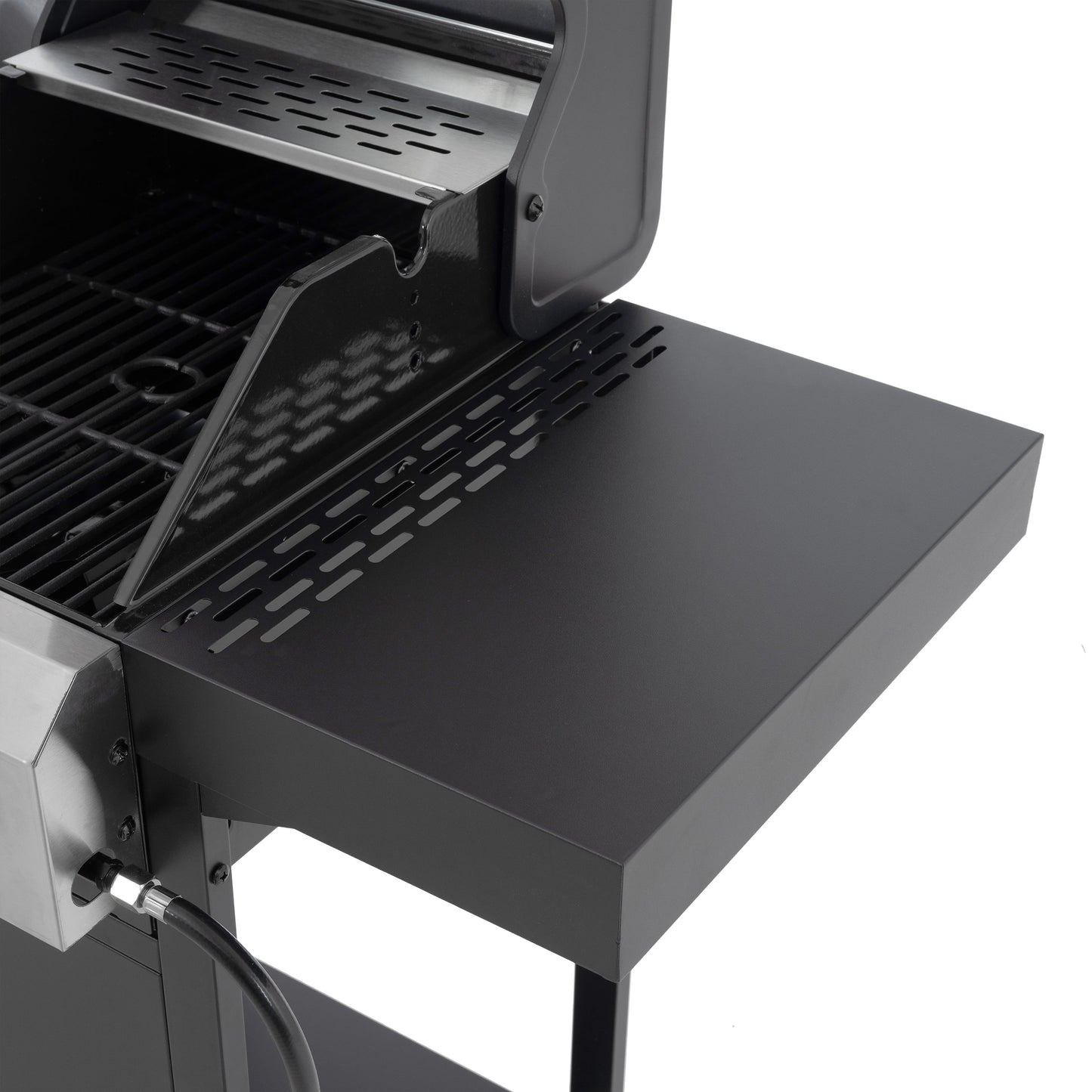 2+2 multifunctional gas barbecue grill and covered grill combination for outdoor cooking - barbecue, barbecue, pizza. - Korvel