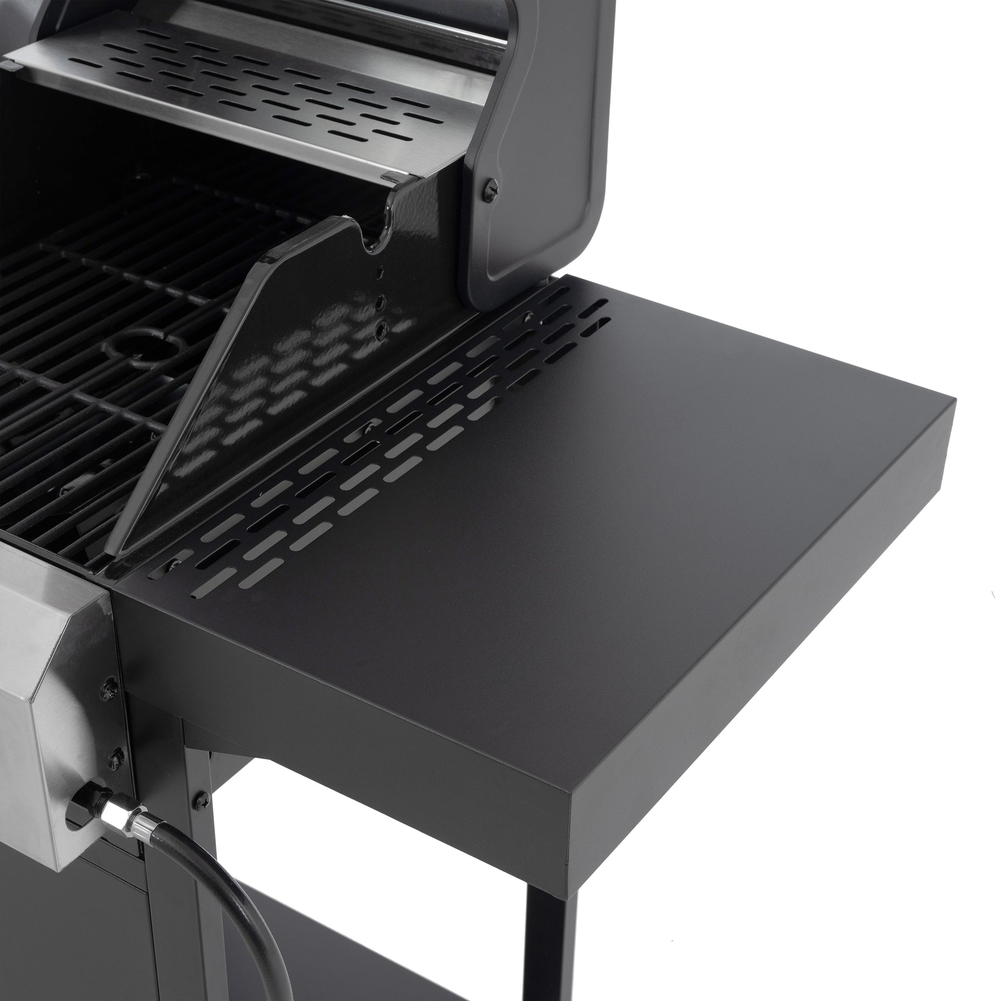 2+2 multifunctional gas barbecue grill and covered grill combination for outdoor cooking - barbecue, barbecue, pizza. - Korvel