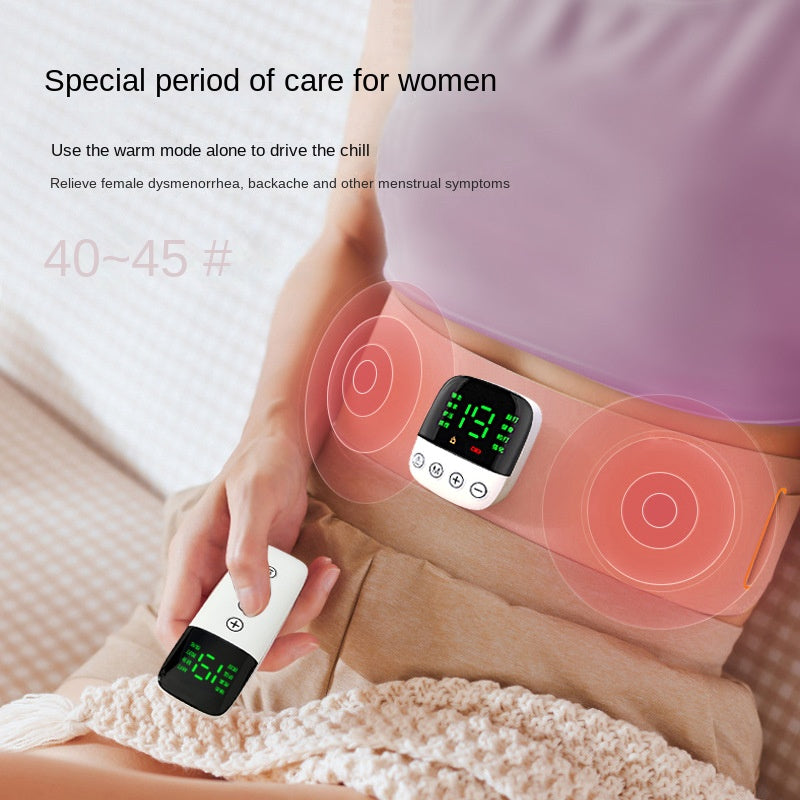 EMS heated waist and palace slimming belt hot compress massage belt waist and abdomen massager - Korvel