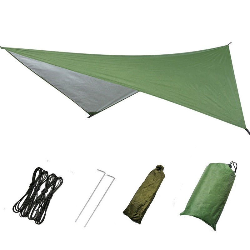 Outdoor Supplies Multifunctional Triangular Canopy Waterproof Rain Proof Sunscreen Tent Camping Supplies Beach Sunshade Cloth - Korvel