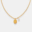 Elliptical Titanium Steel Necklace for Women