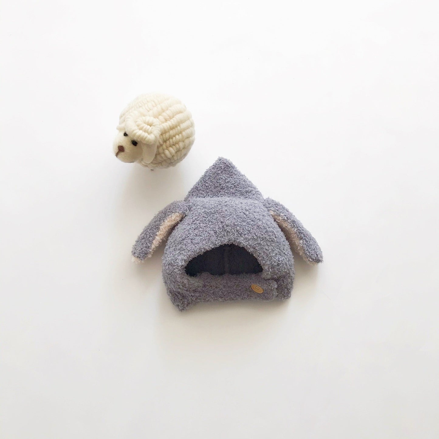 Baby Hat Warm In Autumn And Winter Baby Rabbit Ears Plush Korean Version Ear Cap Baby Hat Cute - Korvel