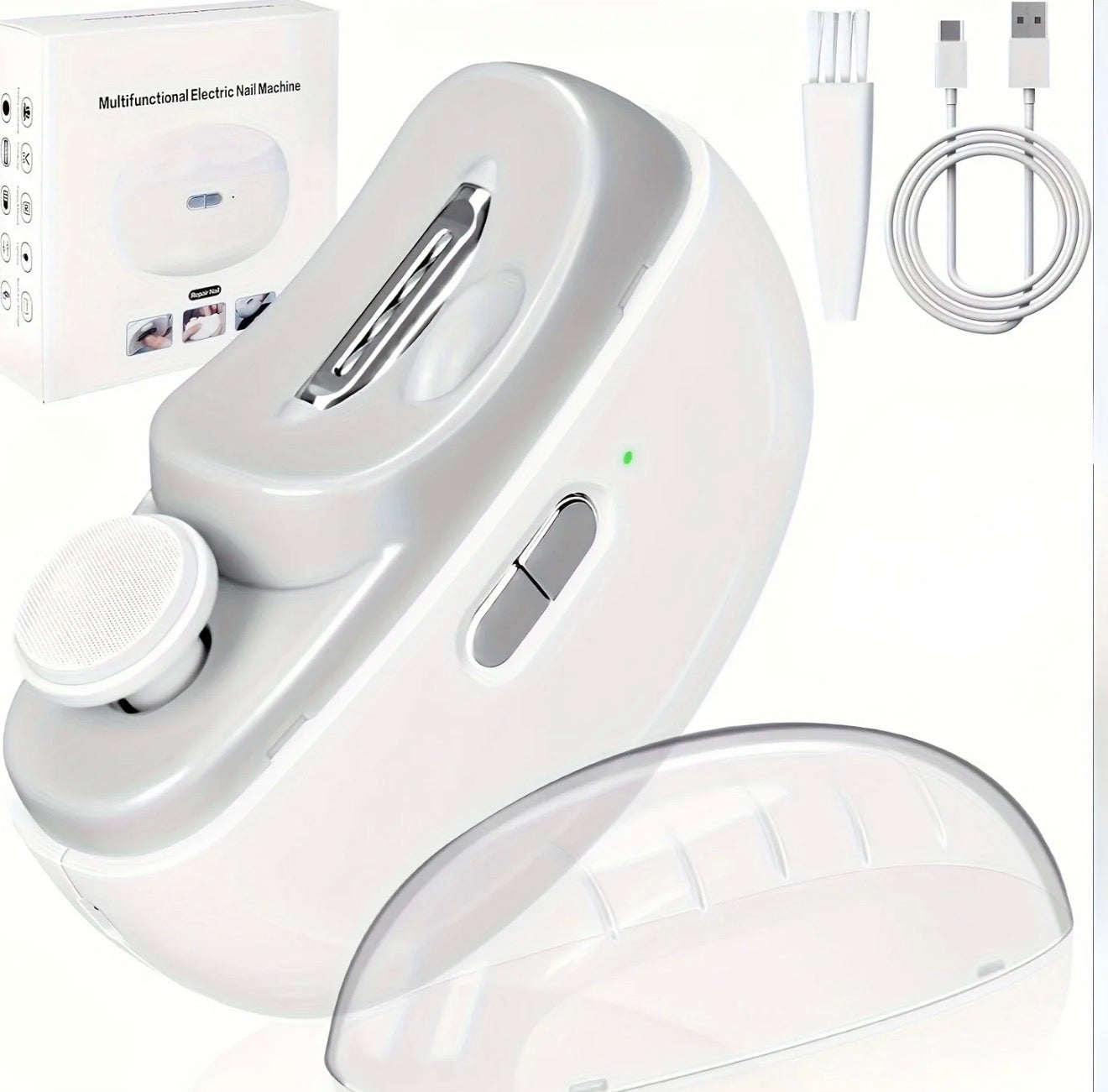 NailEase Pro Clipper - Outil Électrique 2-en-1 pour Ongles