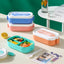 Japanese style portable microwave lunch box with cutlery sealed lunch box bento box - Korvel