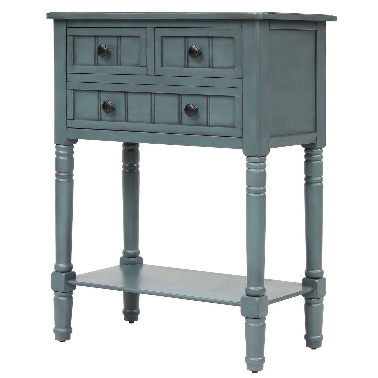 Mesa Consola Estrecha TREXM - Mesa de Sofá Slim con Cajones de Almacenamiento (Marino)