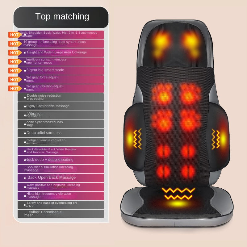 Shoulder Neck Lumbar Massage Cushion Home Cervical Back Walking Massager Waist Kneading Vibration Massage Pad - Korvel