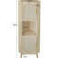 Corner cabinet ,Rattan door,Freestanding Corner Tables For Small Spaces, Corner Shelf Stand For Living Room, Kitchen, Bathroom - Korvel