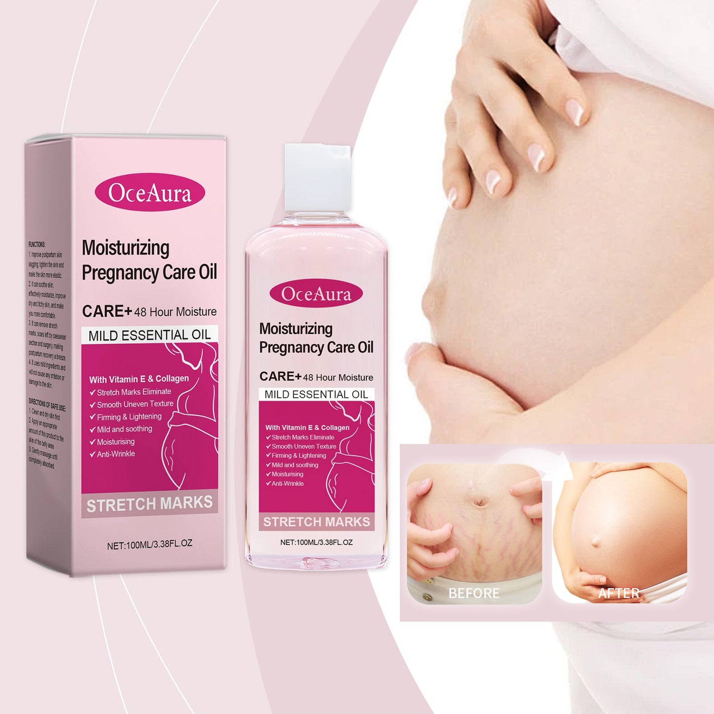 Skin Care Oil Moisturizes Postpartum Skin Fine Lines And Enhances Elasticity With A Moisturizing Cream For The Body - Korvel