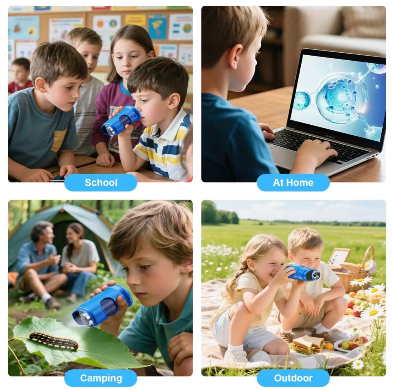 Microscopio MicroView para Niños - Herramienta de Exploración Digital Portátil