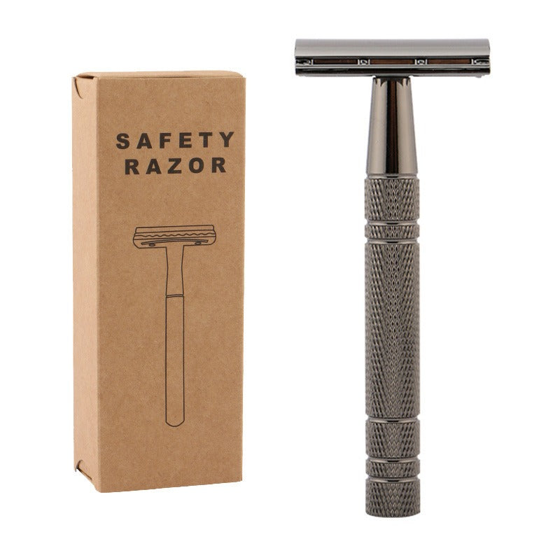 Old style shaver for both men and women, lightweight double-sided shaving blade, kraft paper packaging, alloy beard blade - Korvel