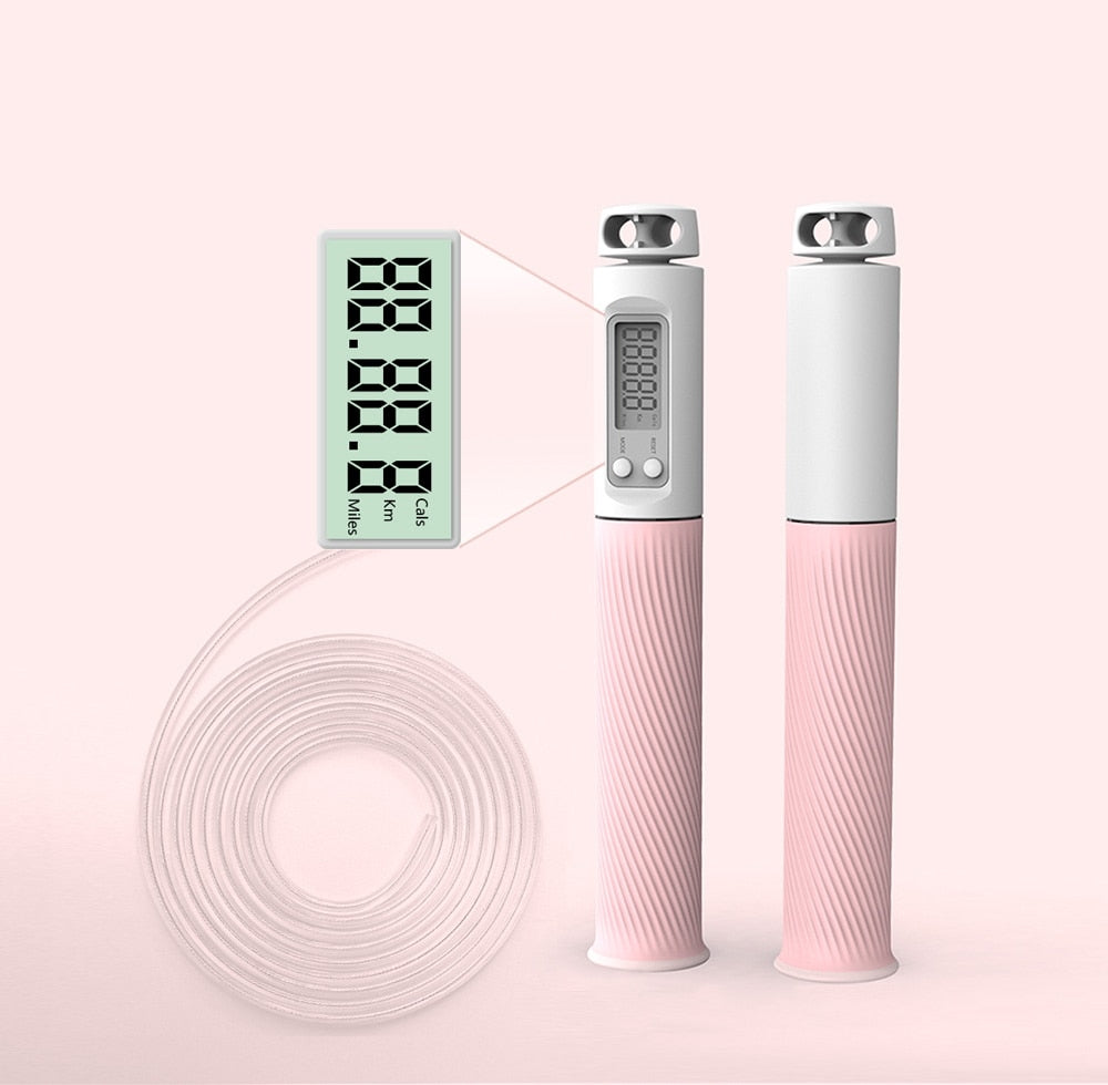 Valentine DAY women lady girl dual use home jump skipping rope Wireless with counter digital smart  keep fit crossfit weighted - Korvel