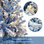 6FT pre ignited hinge chain artificial fir Christmas tree, Christmas tree snowflake flocking person with 750 Christmas branches - Korvel