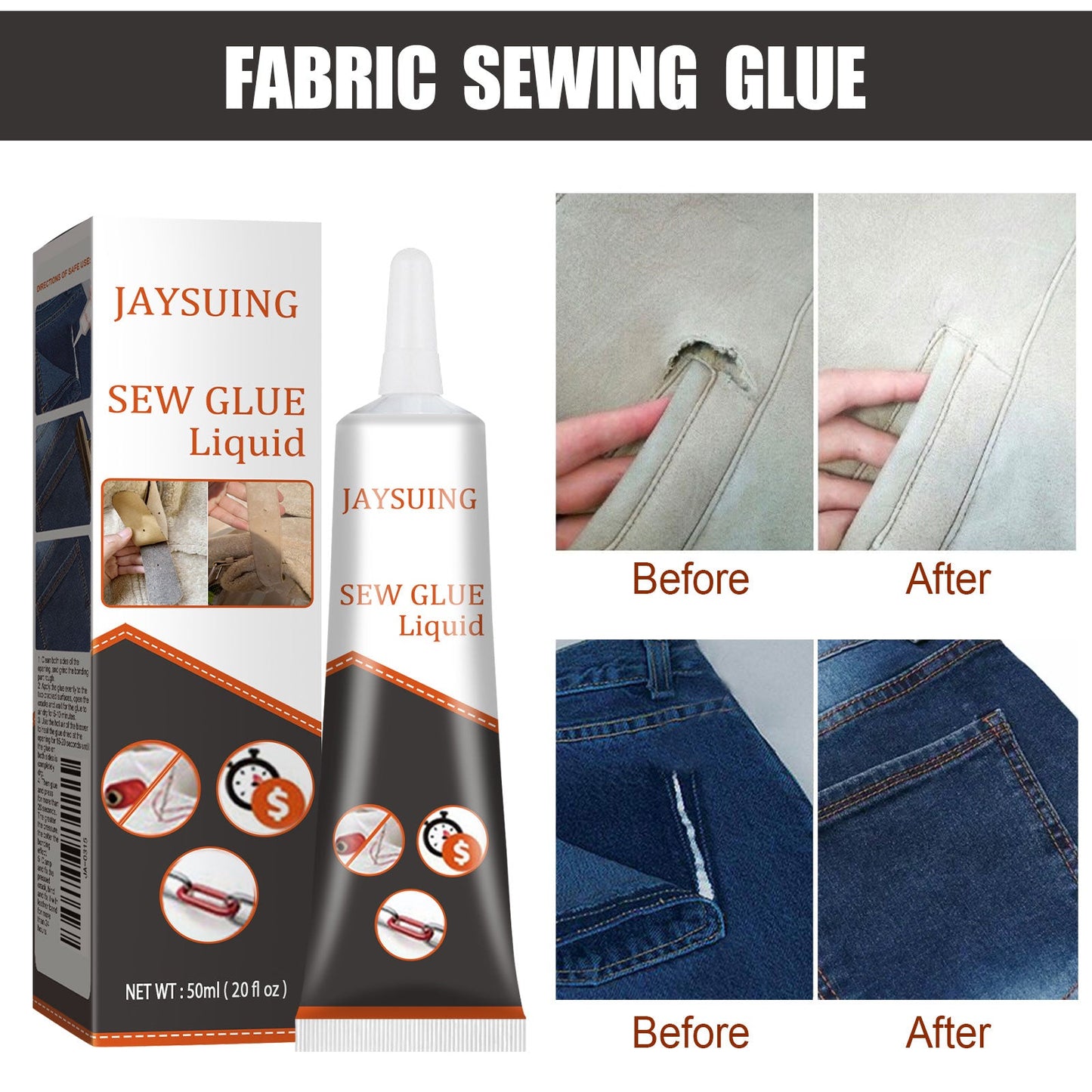 Premium Fabric Sewing Glue for Crafting and Repairs