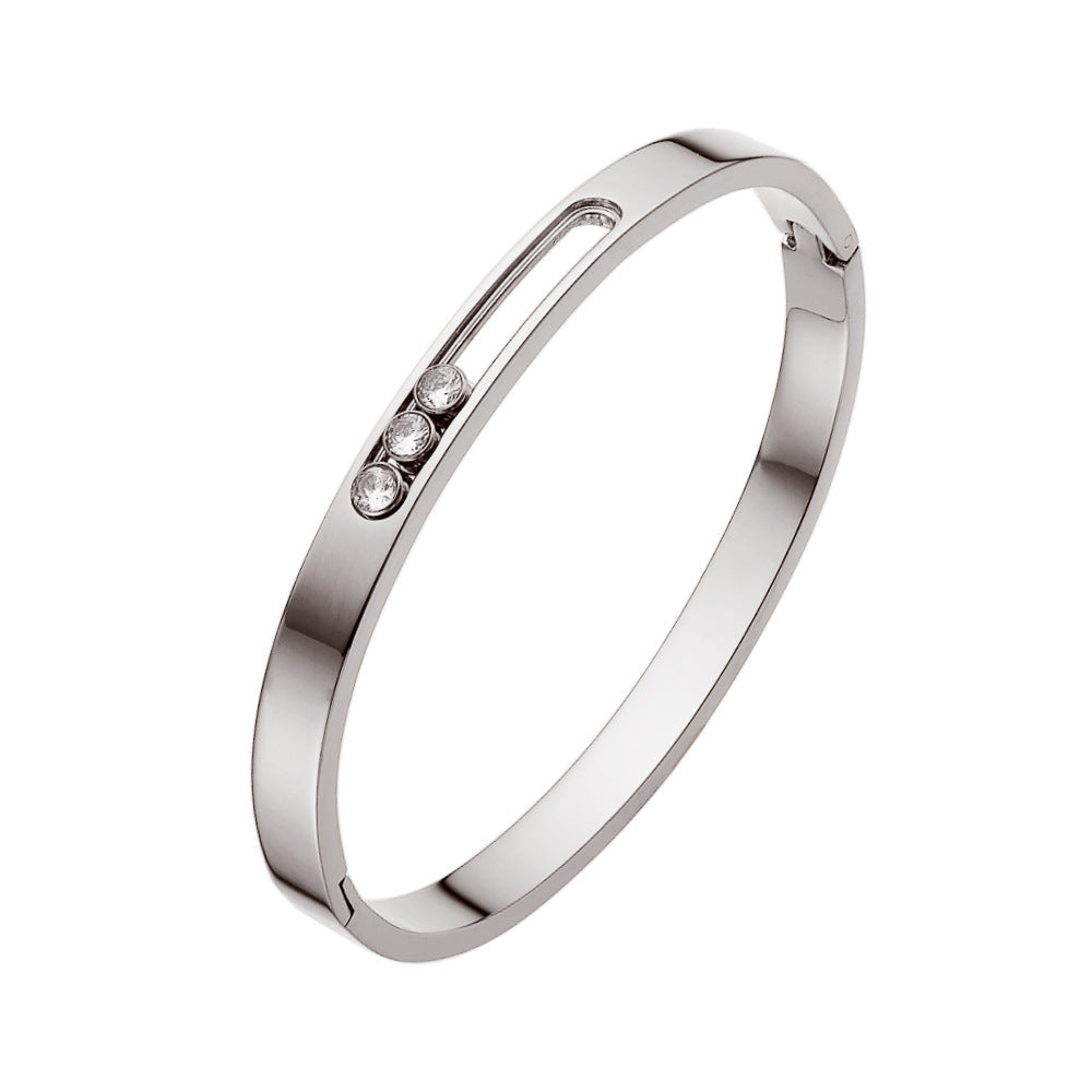 European and American titanium steel buckle women's bracelet INS style fashionable versatile bracelet - Korvel