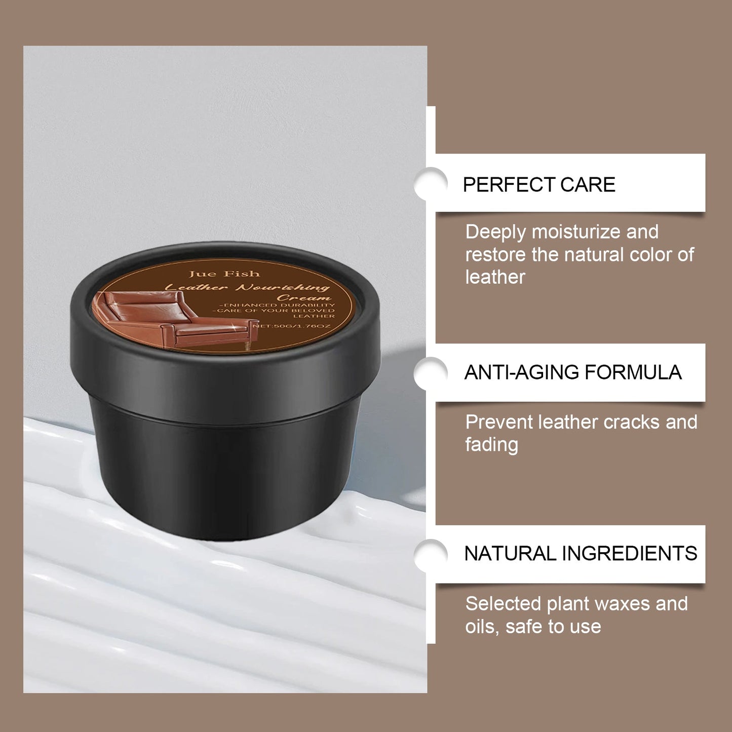 Leather Scratch Repair Cream, Leather Bag Sofa Leather Shoes Nourishing Cream Care Cleaning Cream - Korvel