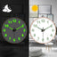 8-inch [20CM] creative living room clock, night light bedroom, simple and non perforated clock wall, clock watch wall - Korvel
