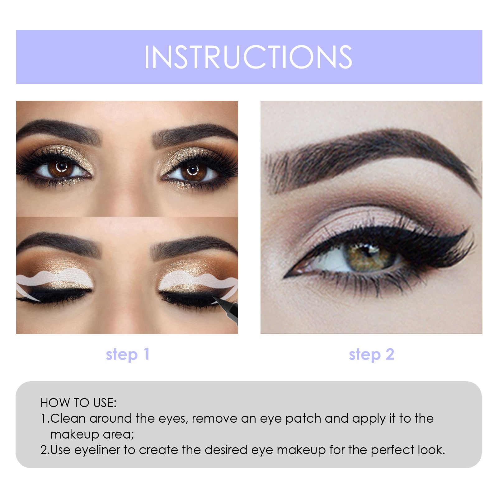 Beginner Eyeliner Assist Template, Lazy Beginner Beauty Tool Quick Makeup Eye Makeup Artefact - Korvel