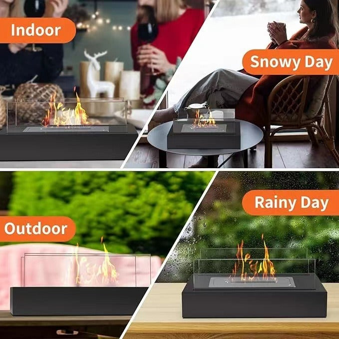 Desktop alcohol fireplace indoor metal fireplace rectangular portable real fire fireplace outdoor fireplace - Korvel