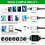 Cable de carga USB trenzado 4 en 1 premium con múltiples conectores
