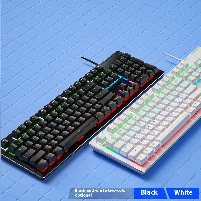 Cracked K880 Hot Swappable Mechanical Keyboard, Esports Game, Green Axis Office Computer Keyboard, Wired Mechanical Keyboard - Korvel