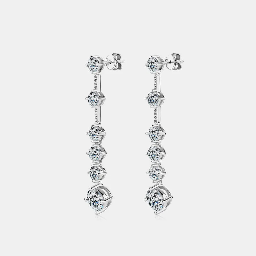 4 Carat Moissanite 925 Sterling Silver Earrings - Korvel