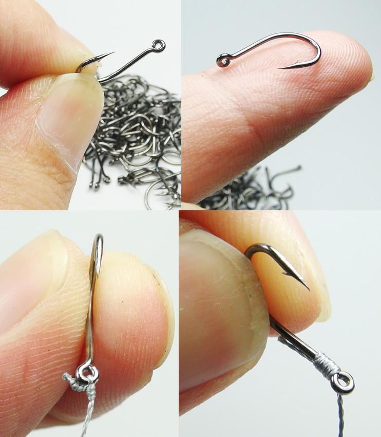 Hameçons de pêche circulaires en acier au carbone Rompin - Taille #2-15, 50 pièces