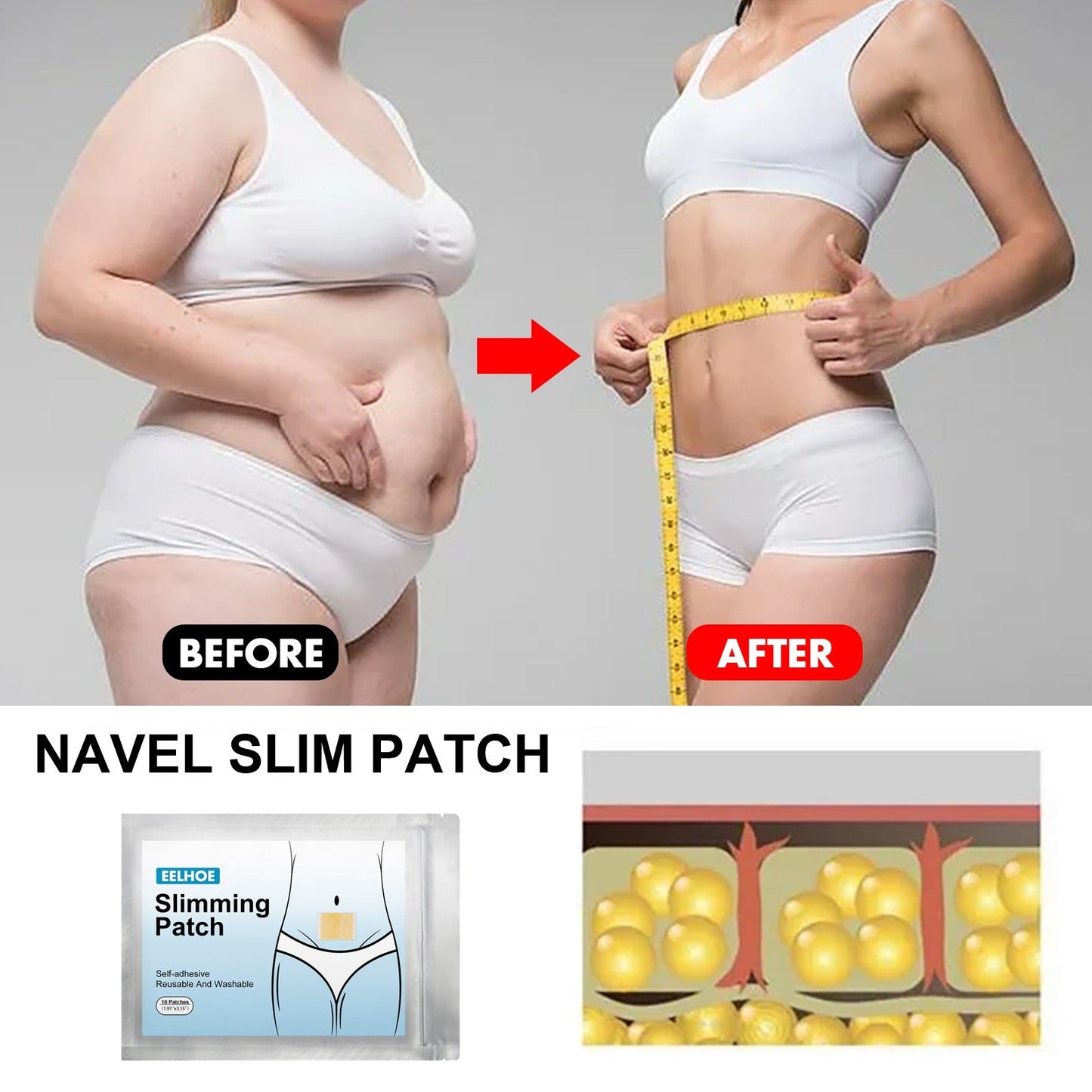 Eelhoe Stick de Cuerpo para Modelar el Ombligo