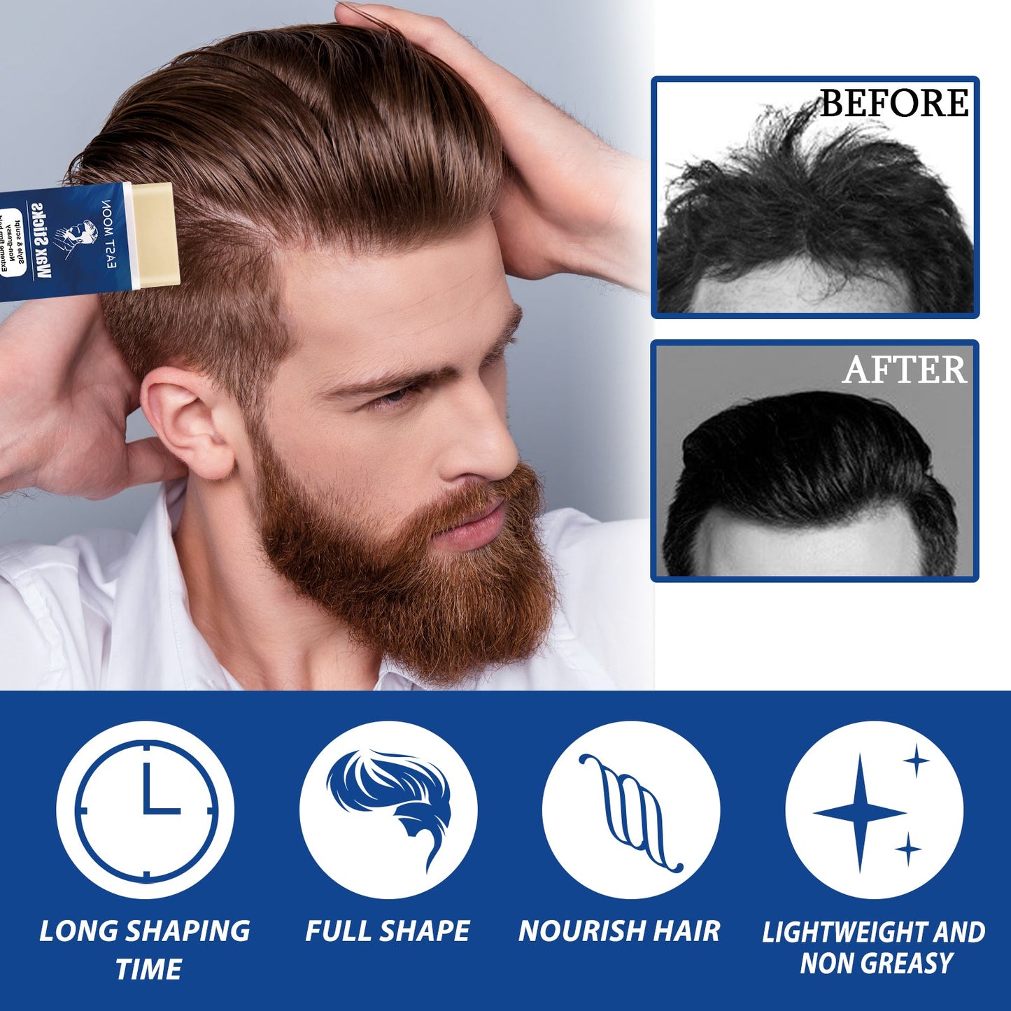 Baume Coiffant pour Hommes pour un Coiffage Sans Effort