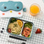 Boîte à lunch en acier inoxydable mignonne et cartoon avec compartiments