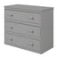 Low Study Full Loft Bed with Cabinet Shelves and Rolling Portable Desk Multiple Functions Bed- Gray - Korvel