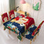Festive Waterproof Tablecloth with Santa Claus Design