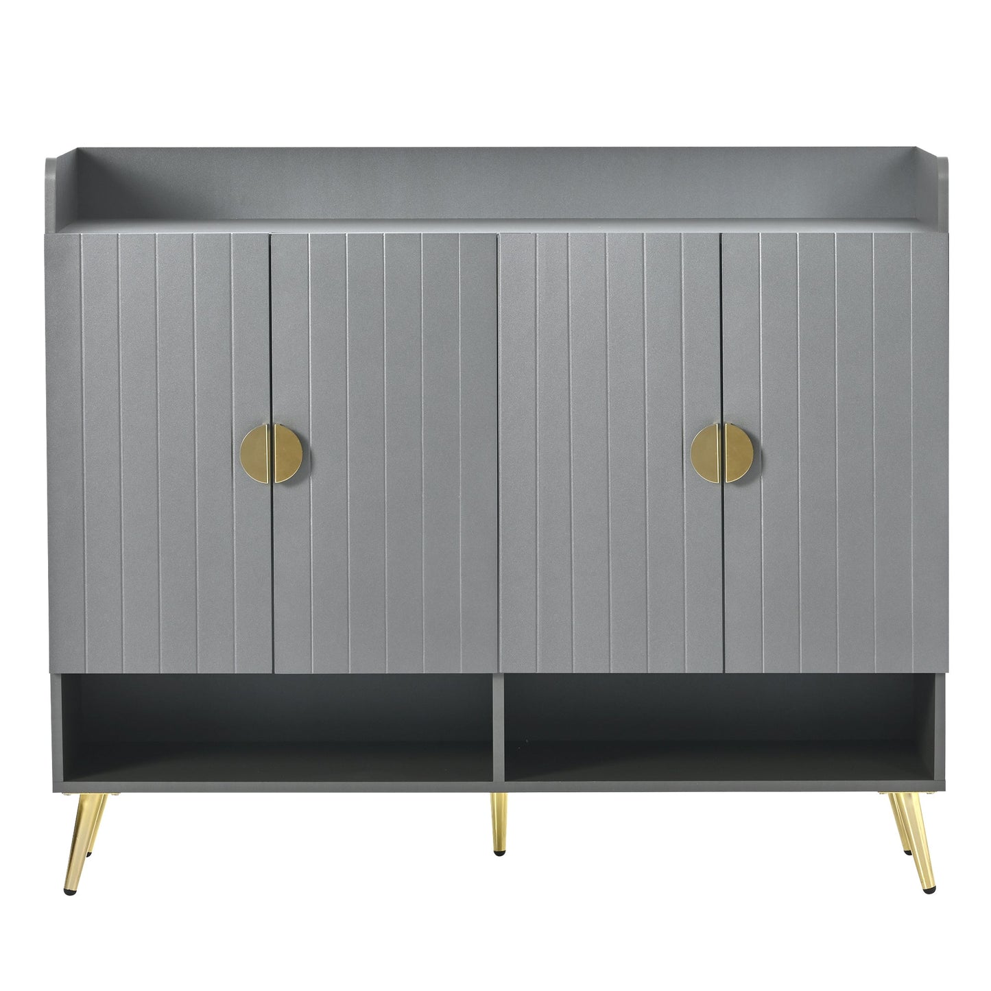 U-Can shoe cabinet with door, 11 layer shoe cabinet with adjustable shelves, modern wooden shoe cabinet (matte surface) - Korvel