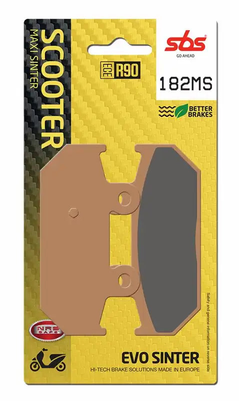 SBS 182MS - Premium Sintered Brake Pads for Maxi Scooters - Korvel