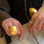 Gold Color Metal Rings Irregular Geometric Wide Noodle Finger Fing for Women Jewelry Retro Light Luxury  New Gift Accessorie - Korvel