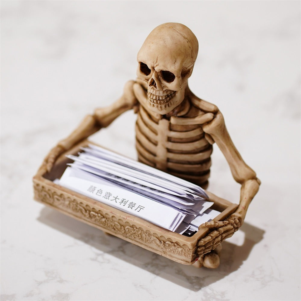 Antique Skull Holding Slot Storage Small Tray - Korvel