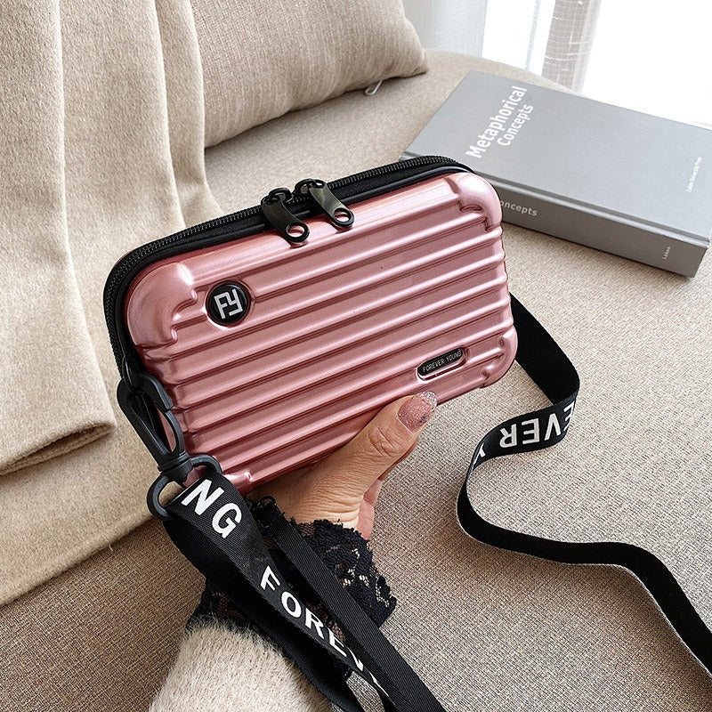 PC hard shell toiletry bag 7-inch shoulder crossbody bag hand storage bag suitcase small bag - Korvel