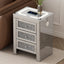 U-Can 15.7" Silver Rectangular Mirror Coffee Table with Charging Function